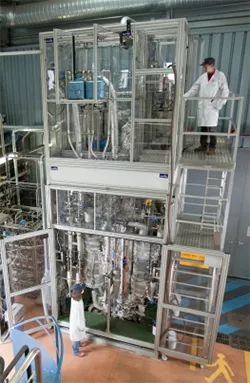 Photo d'une plateforme pilote de captage du CO2