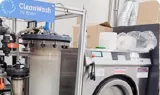 Prototype de filtration CleanWash relié à une machine à laver
